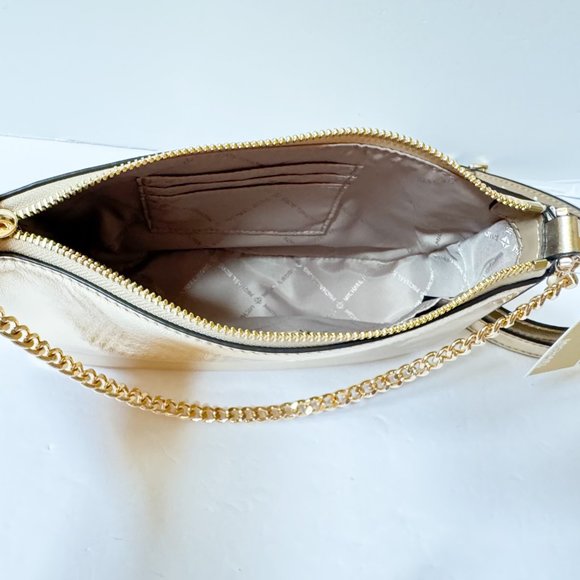 Michael Kors Jet Set MD Pochette Shain Xbody Bag + Card Case Wallet Giftable Box - Picture 11 of 14